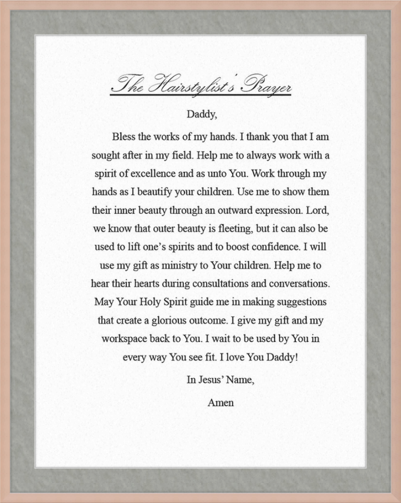 Hairstylist's Prayer