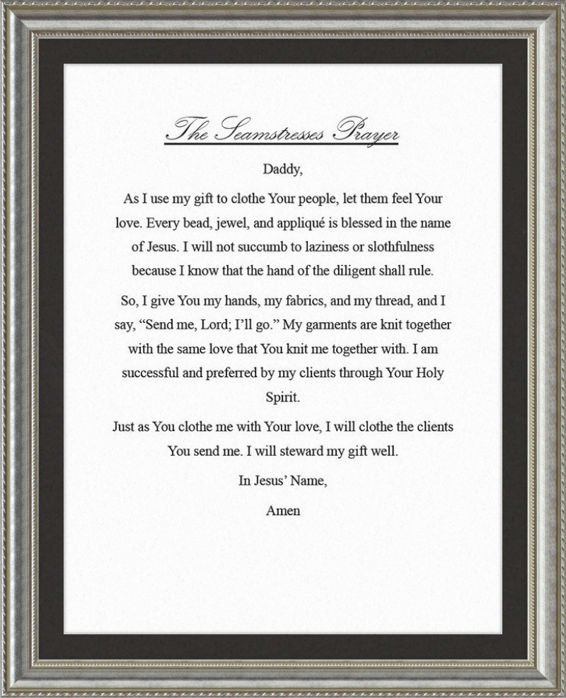 Seamstress' Prayer