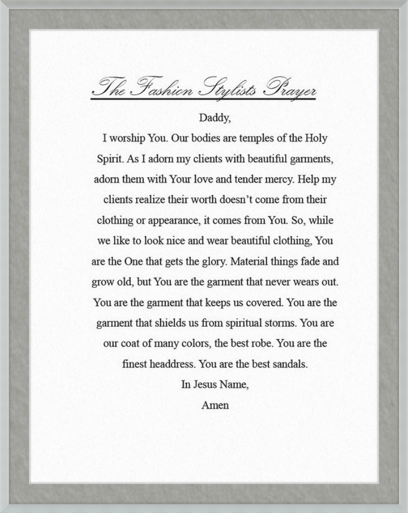 Fashion Stylist's Prayer