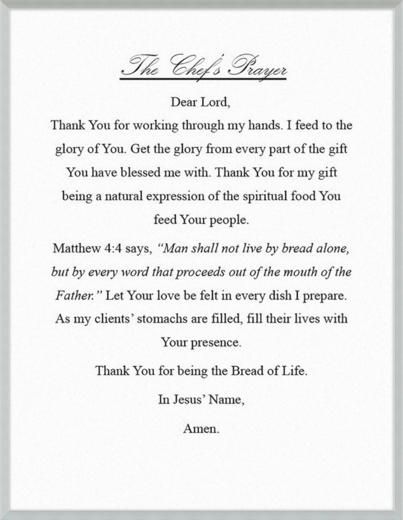 Chef's Prayer