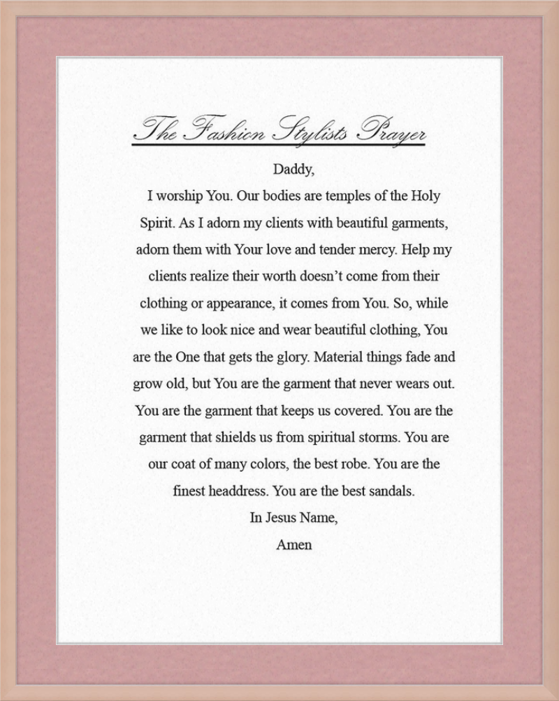 Fashion Stylist's Prayer
