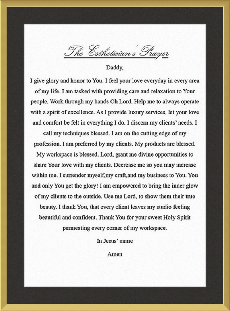 Estheticians Prayer