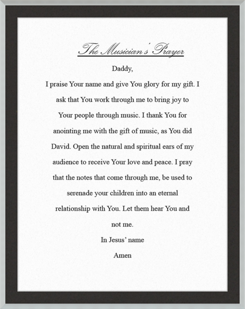 The Musician's Prayer