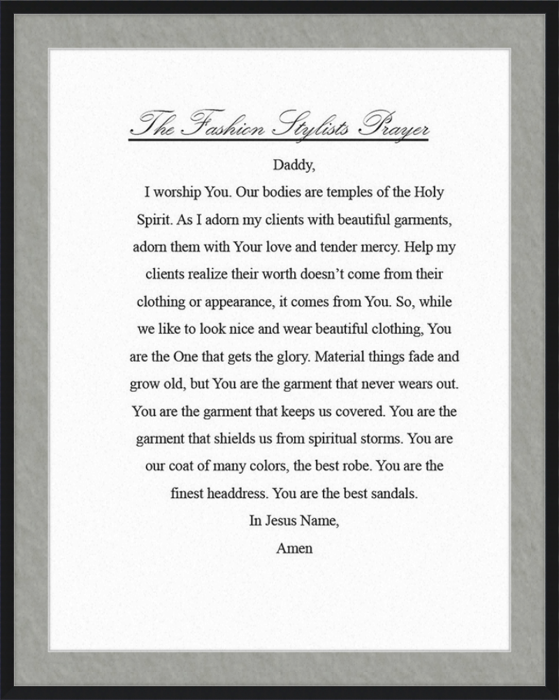 Fashion Stylist's Prayer