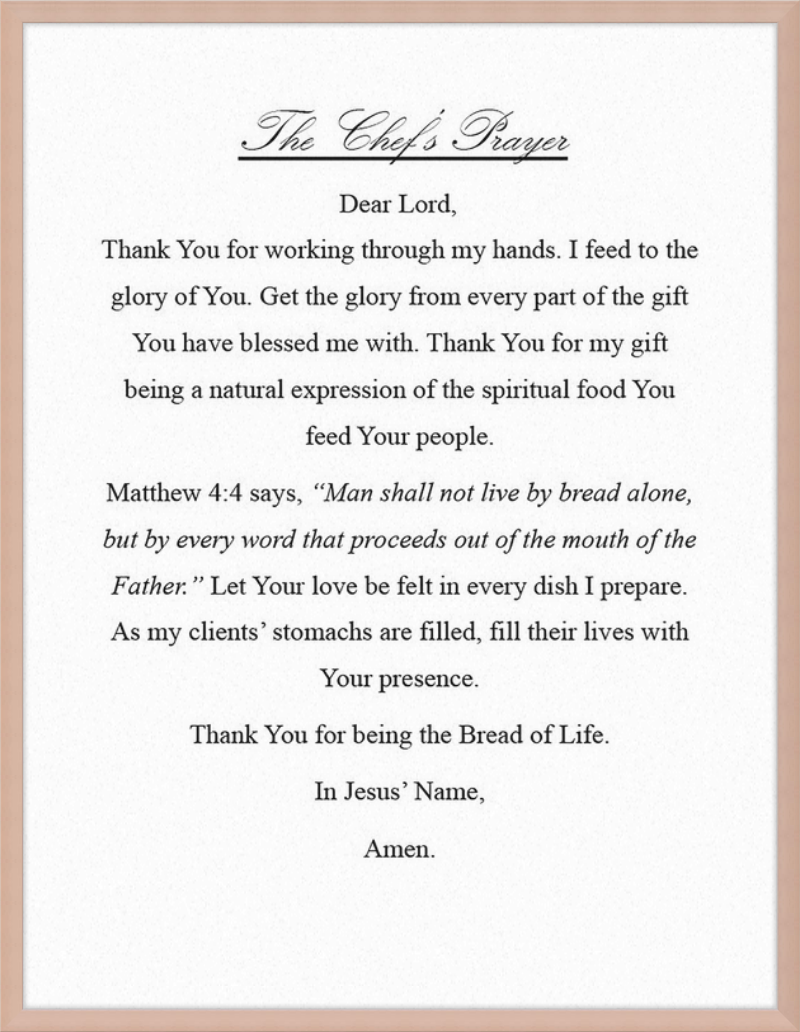 Chef's Prayer