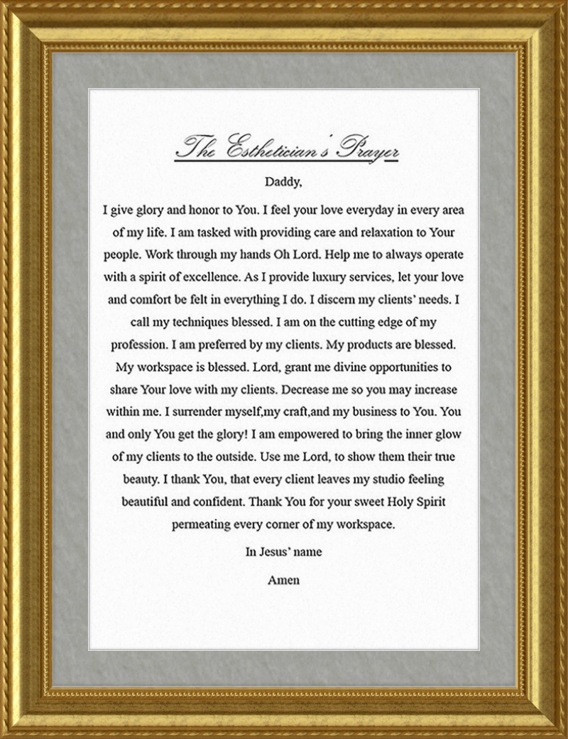 Estheticians Prayer