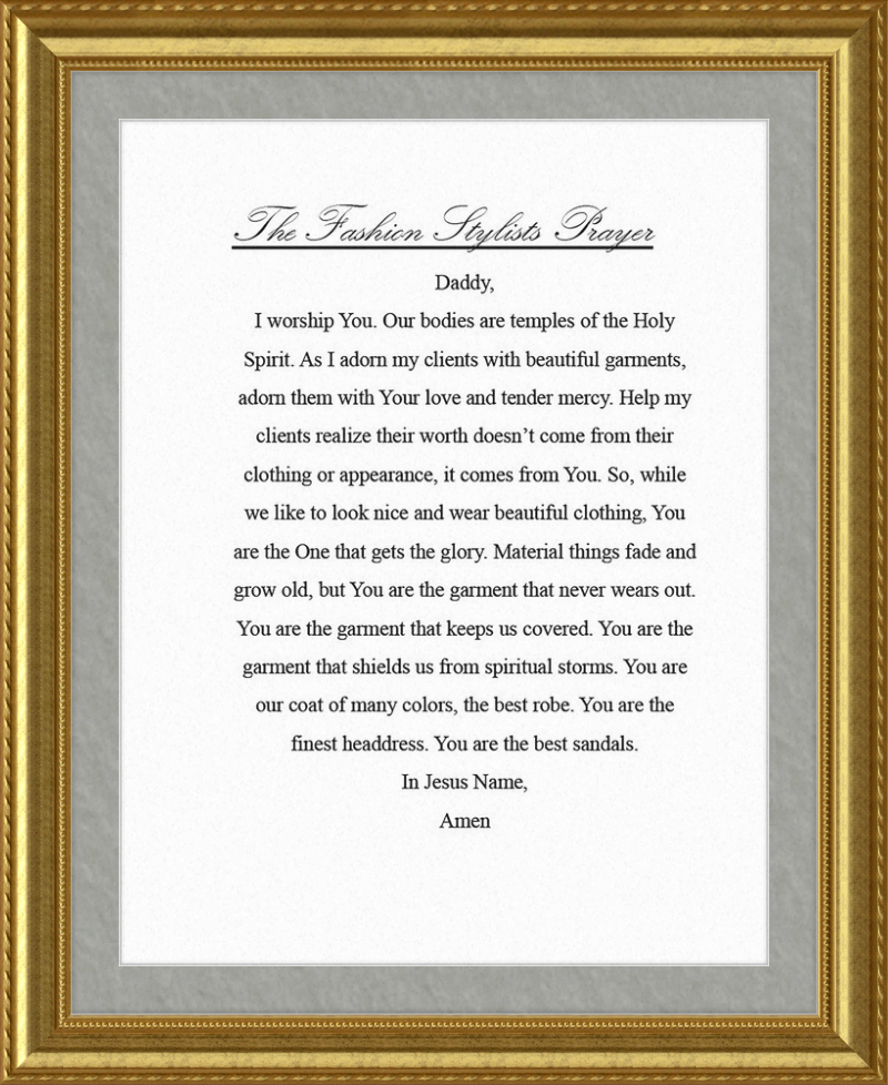 Fashion Stylist's Prayer