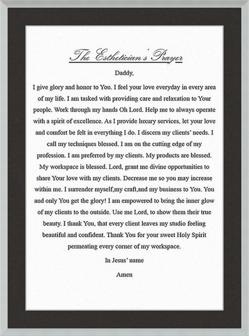 Estheticians Prayer