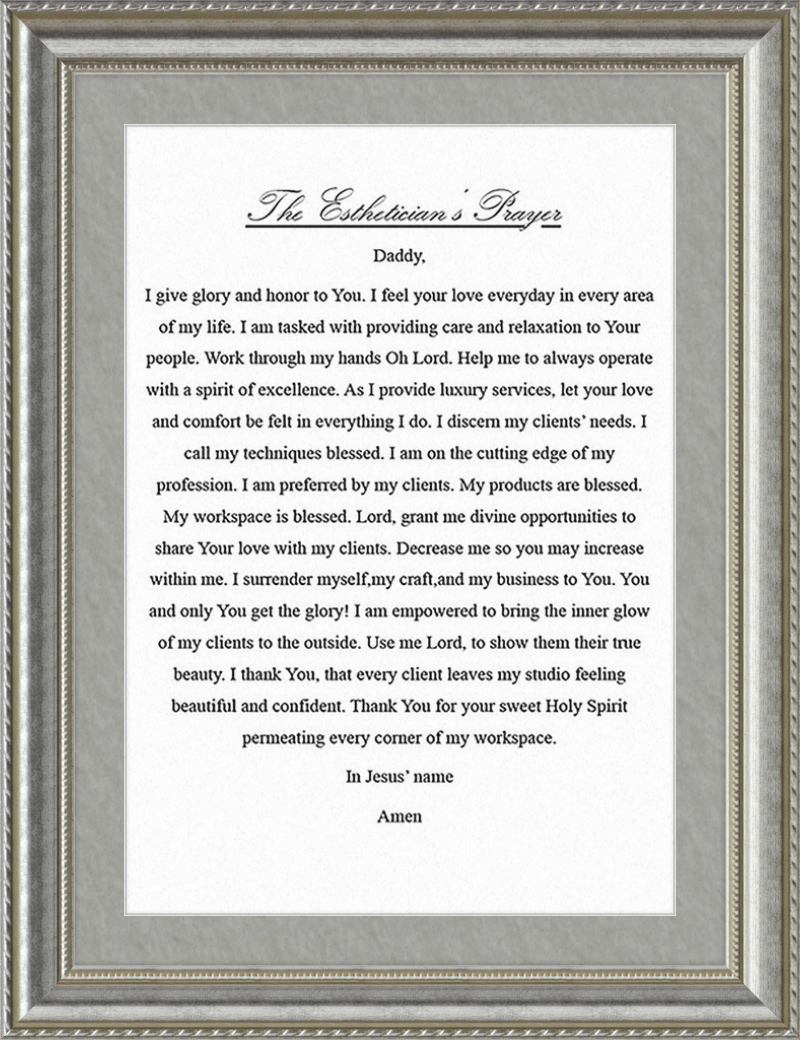 Estheticians Prayer