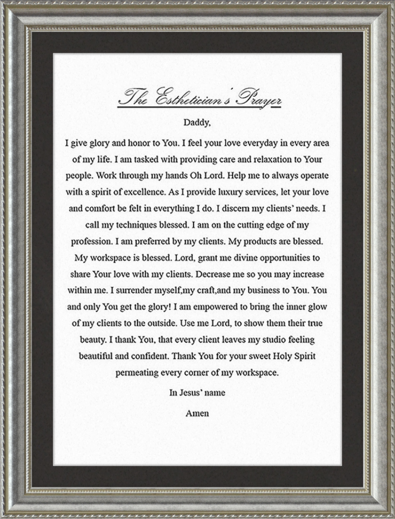 Estheticians Prayer