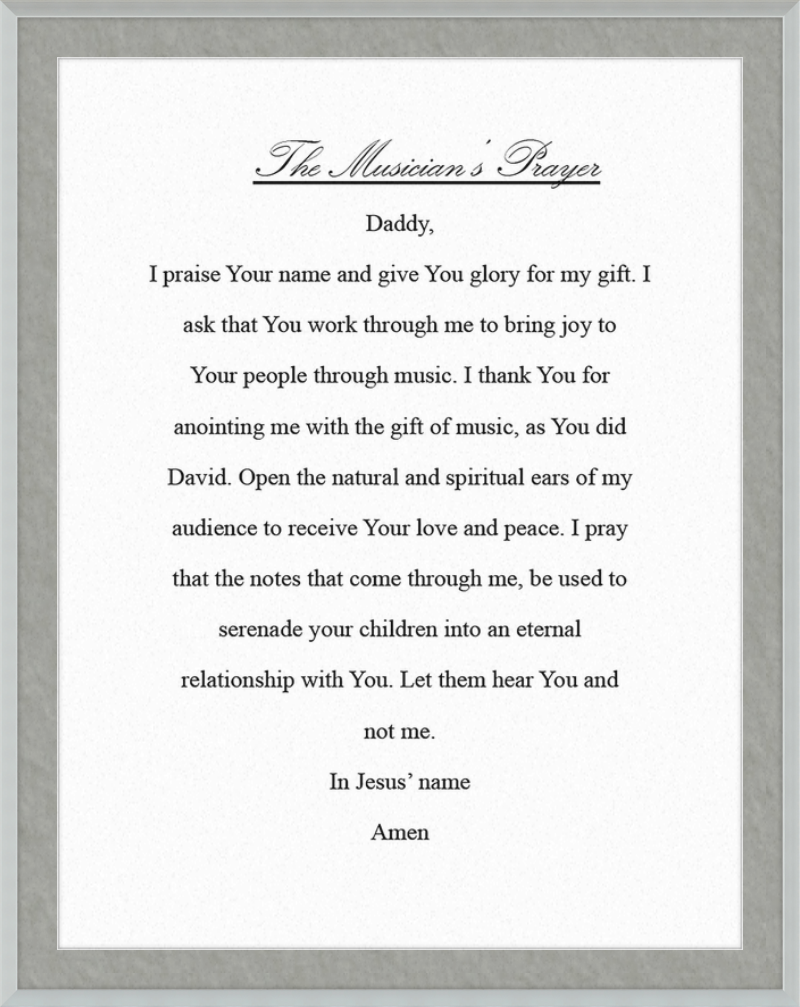 The Musician's Prayer