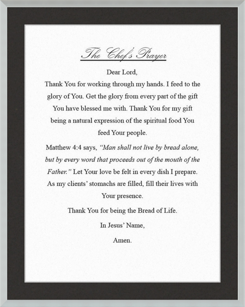 Chef's Prayer