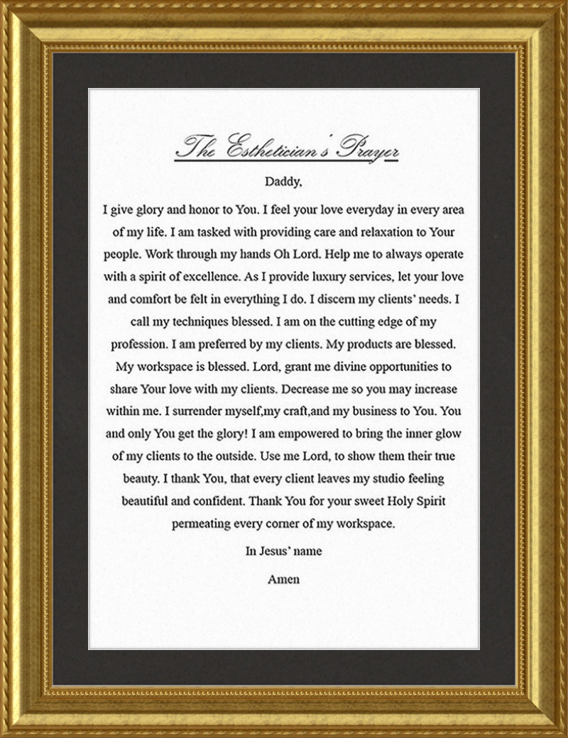 Estheticians Prayer