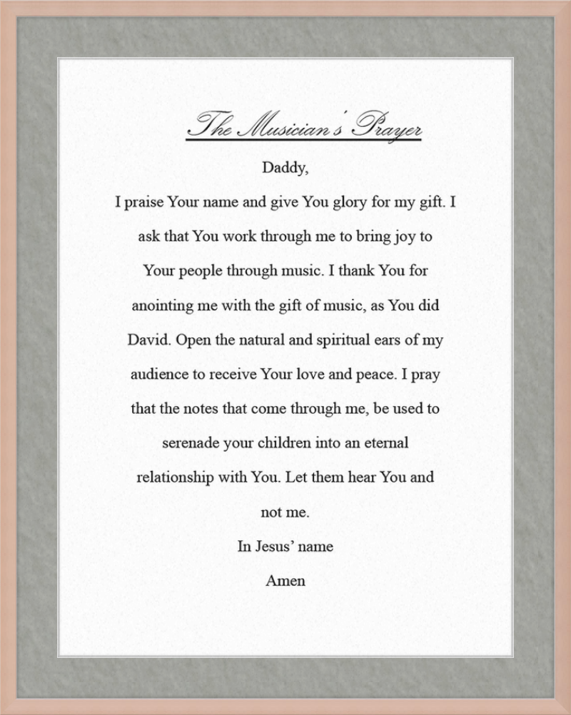 The Musician's Prayer