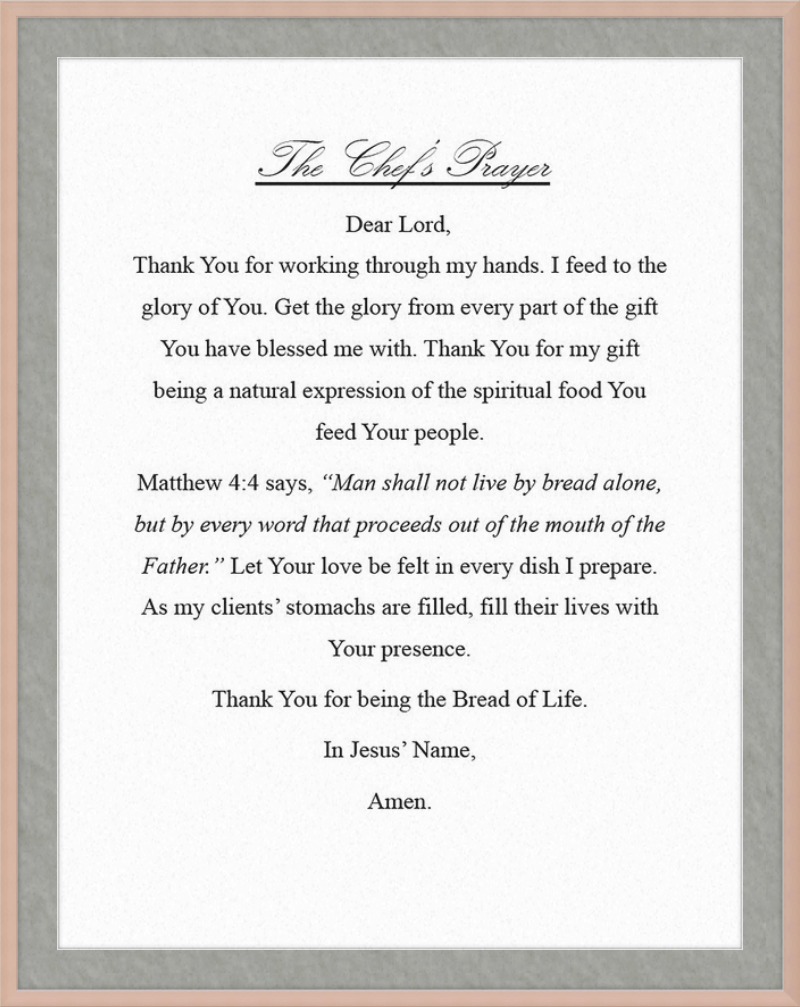 Chef's Prayer