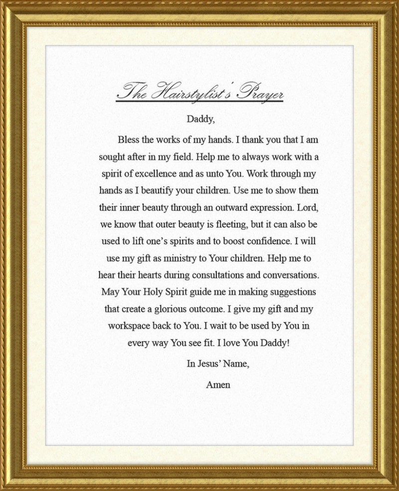 Hairstylist's Prayer
