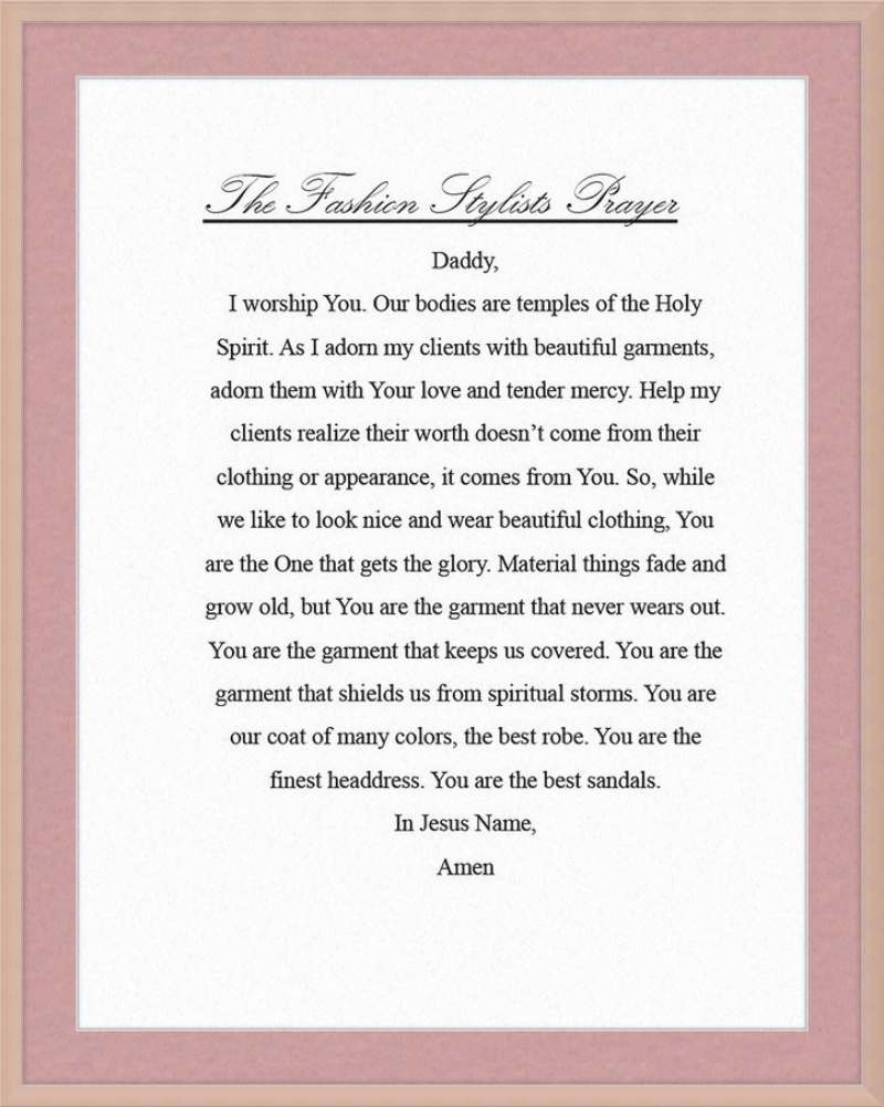 Fashion Stylist's Prayer