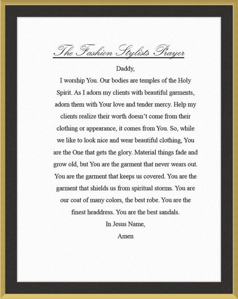 Fashion Stylist's Prayer