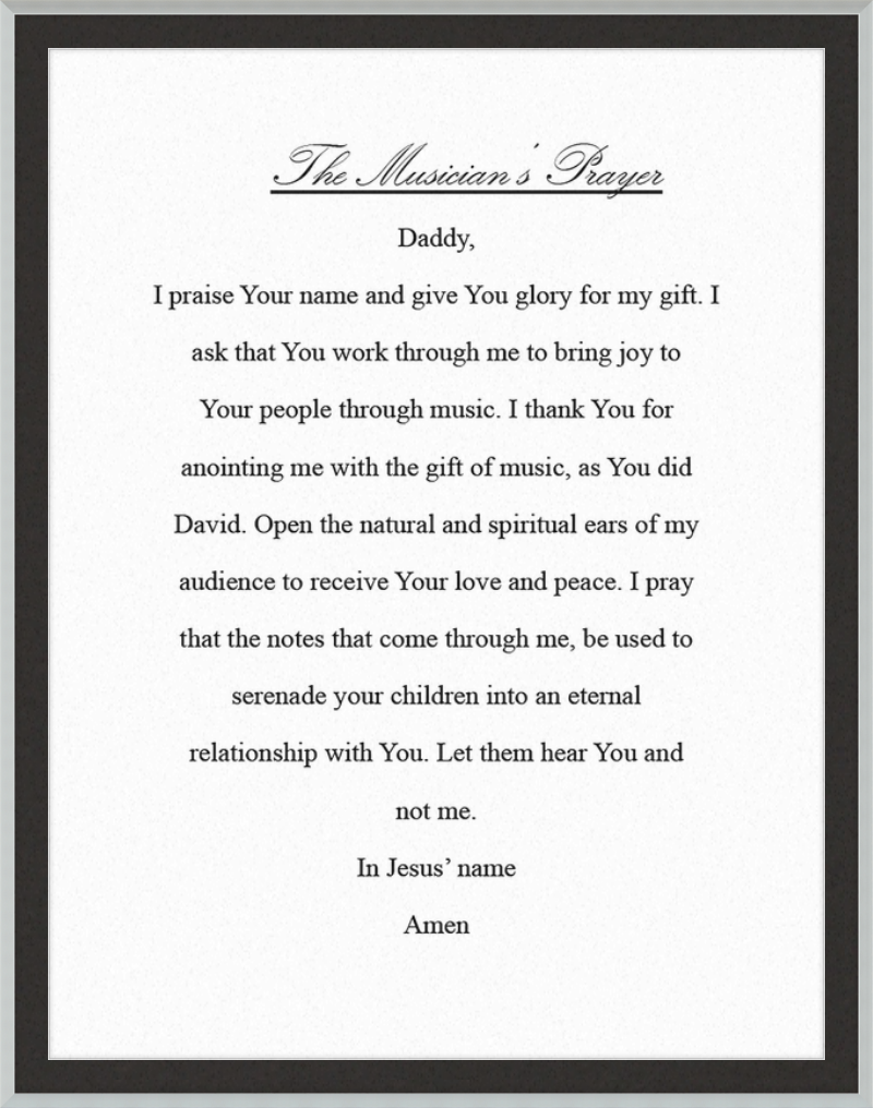 The Musician's Prayer
