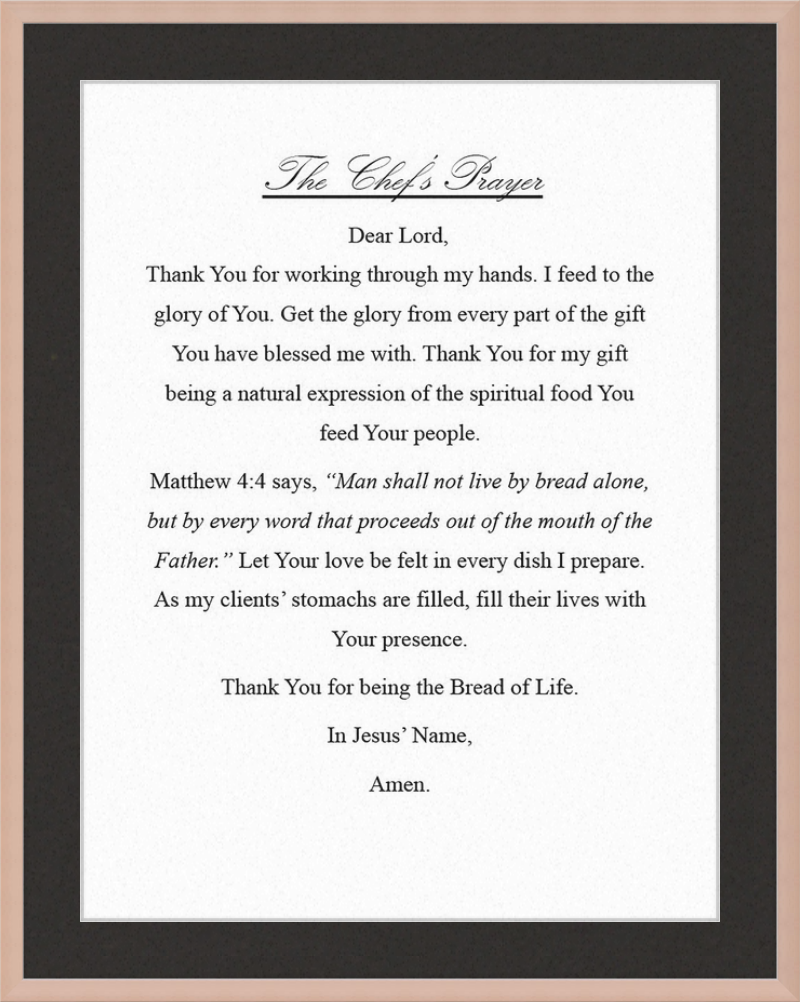 Chef's Prayer