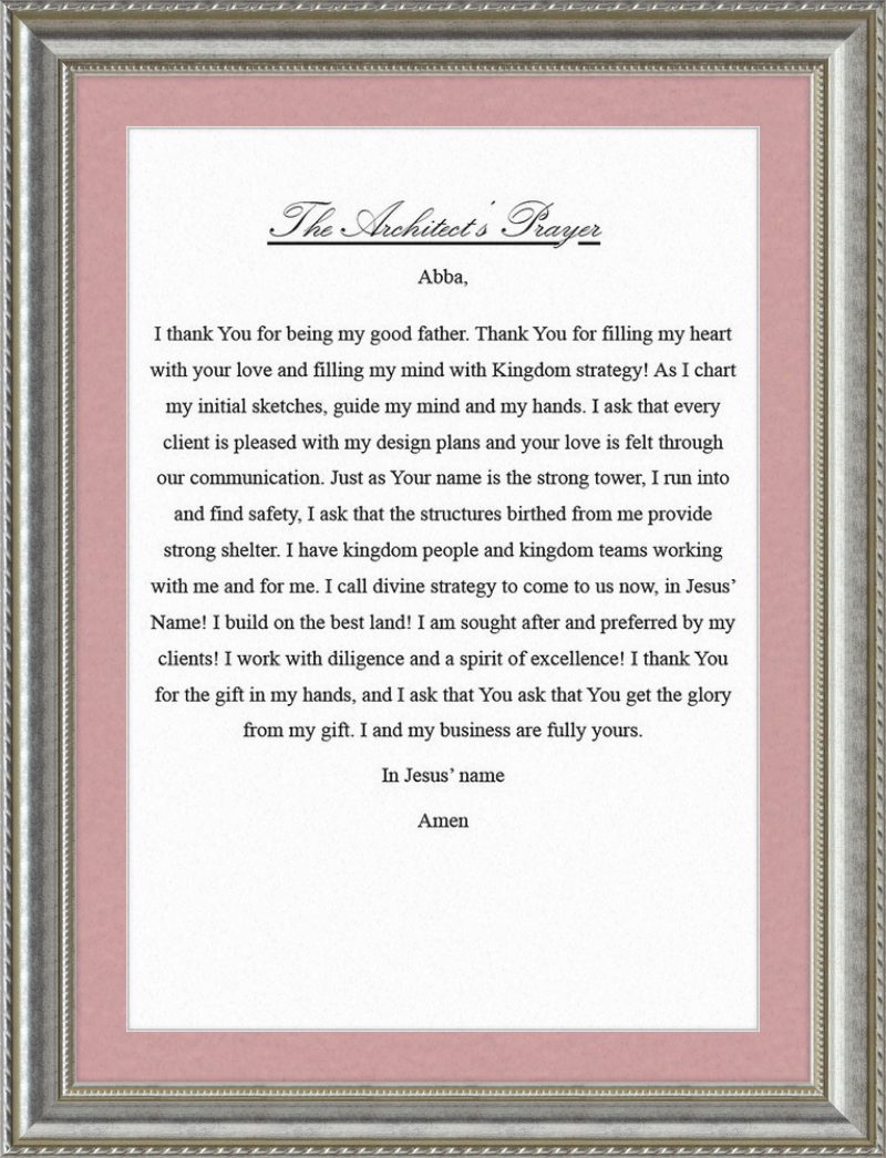 Architect's Prayer
