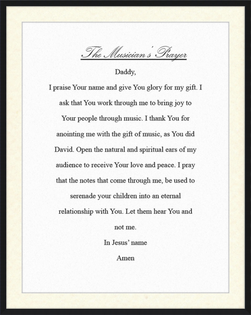 The Musician's Prayer