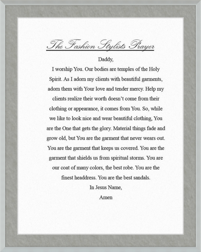 Fashion Stylist's Prayer