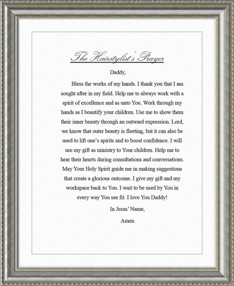 Hairstylist's Prayer