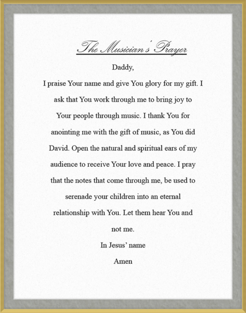 The Musician's Prayer