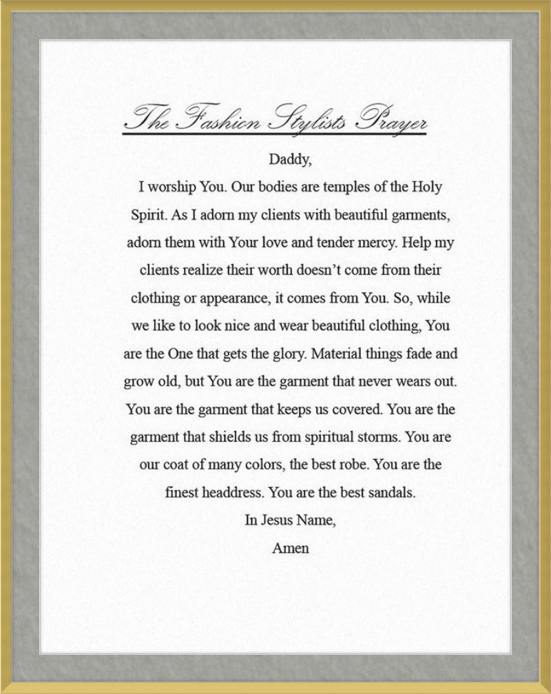 Fashion Stylist's Prayer