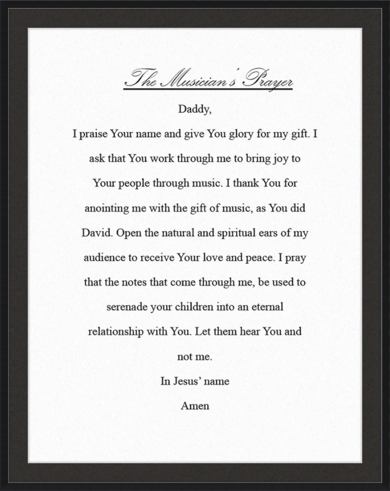 The Musician's Prayer