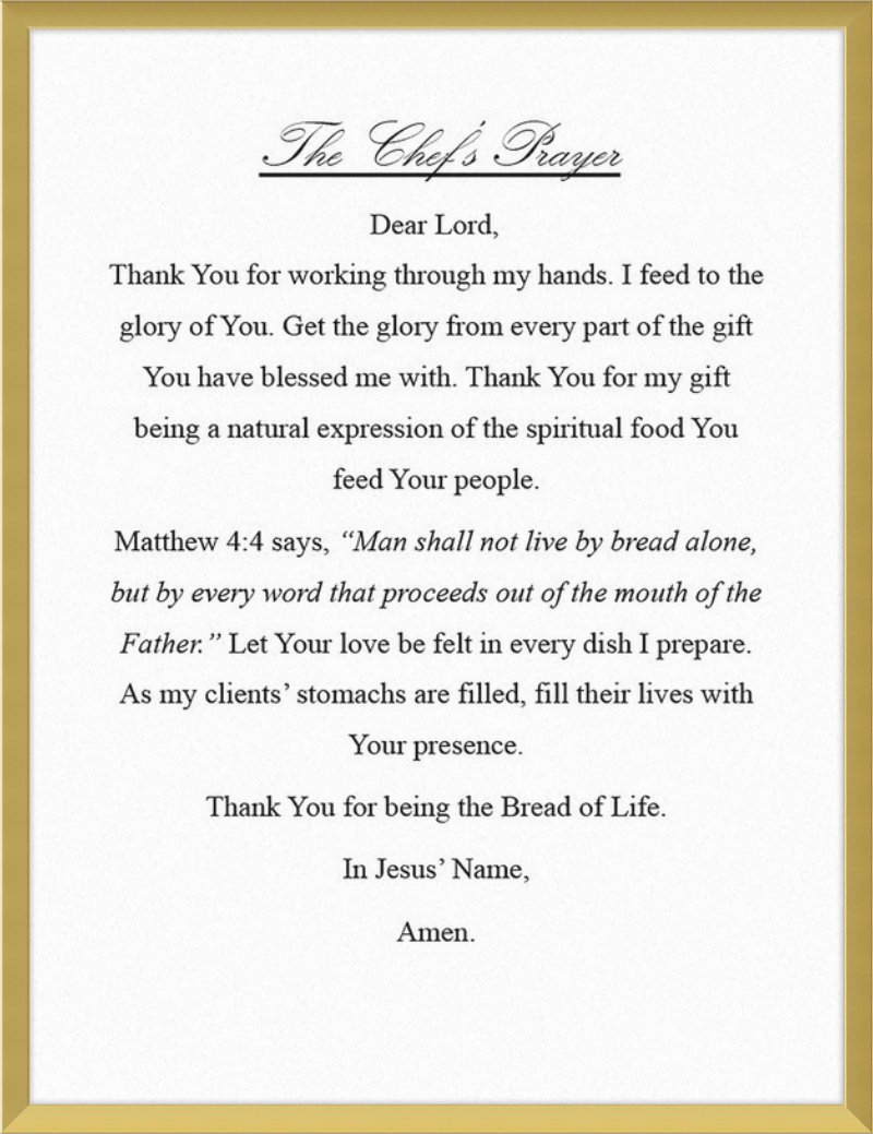 Chef's Prayer