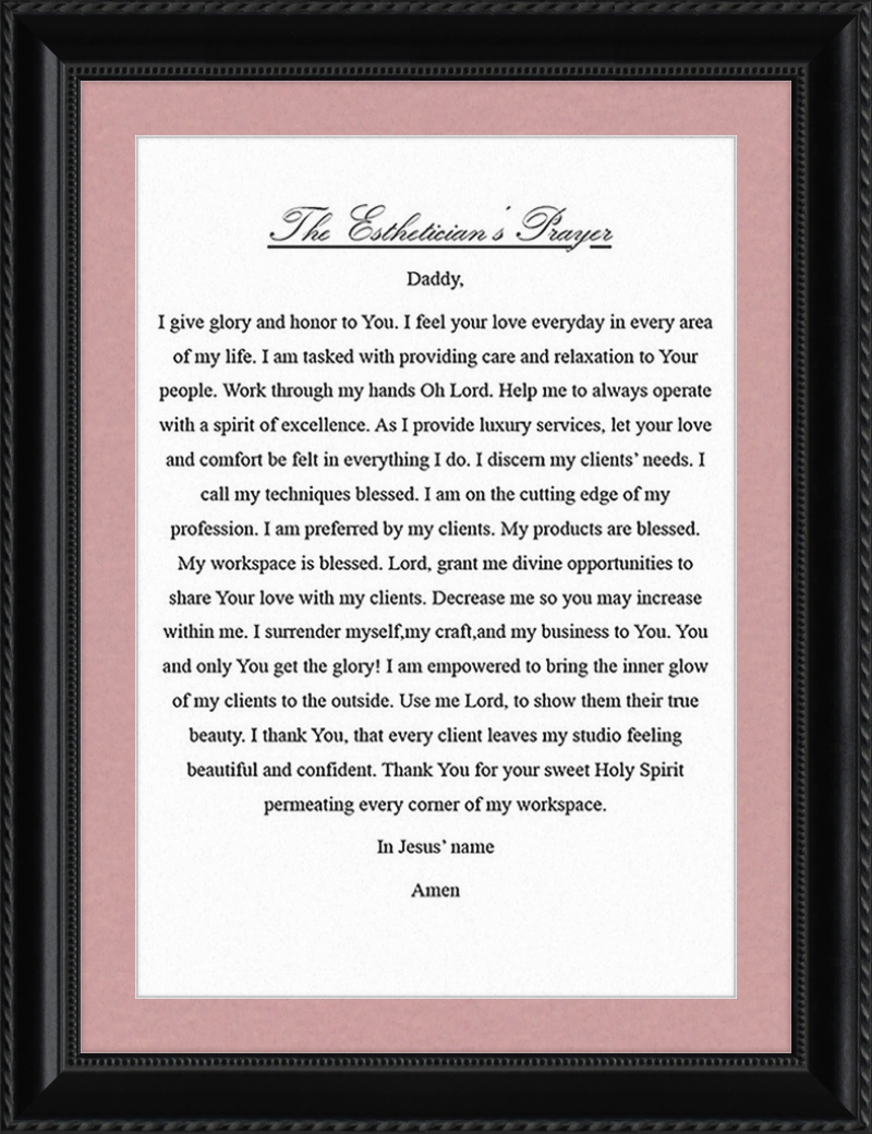 Estheticians Prayer