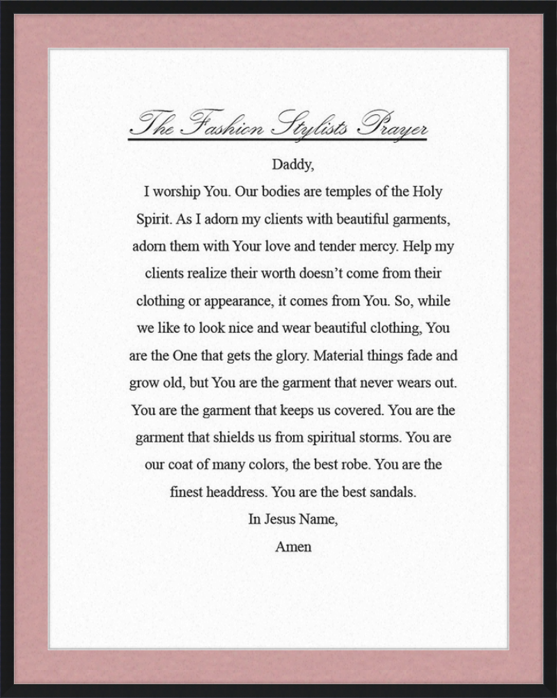 Fashion Stylist's Prayer