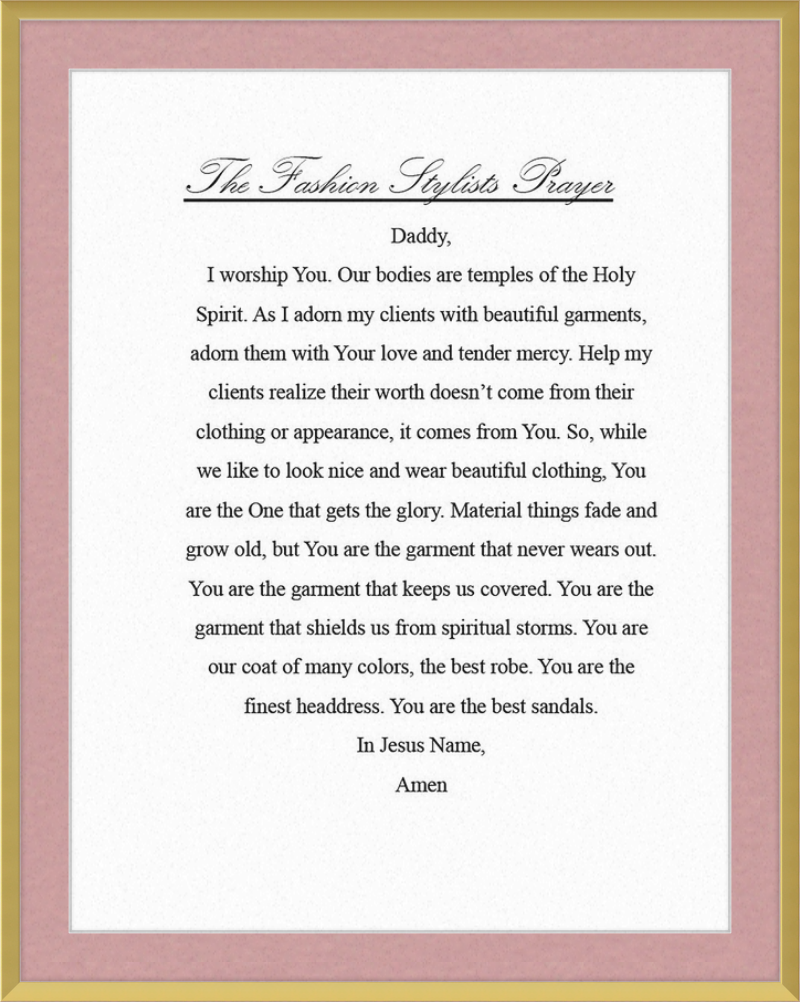Fashion Stylist's Prayer