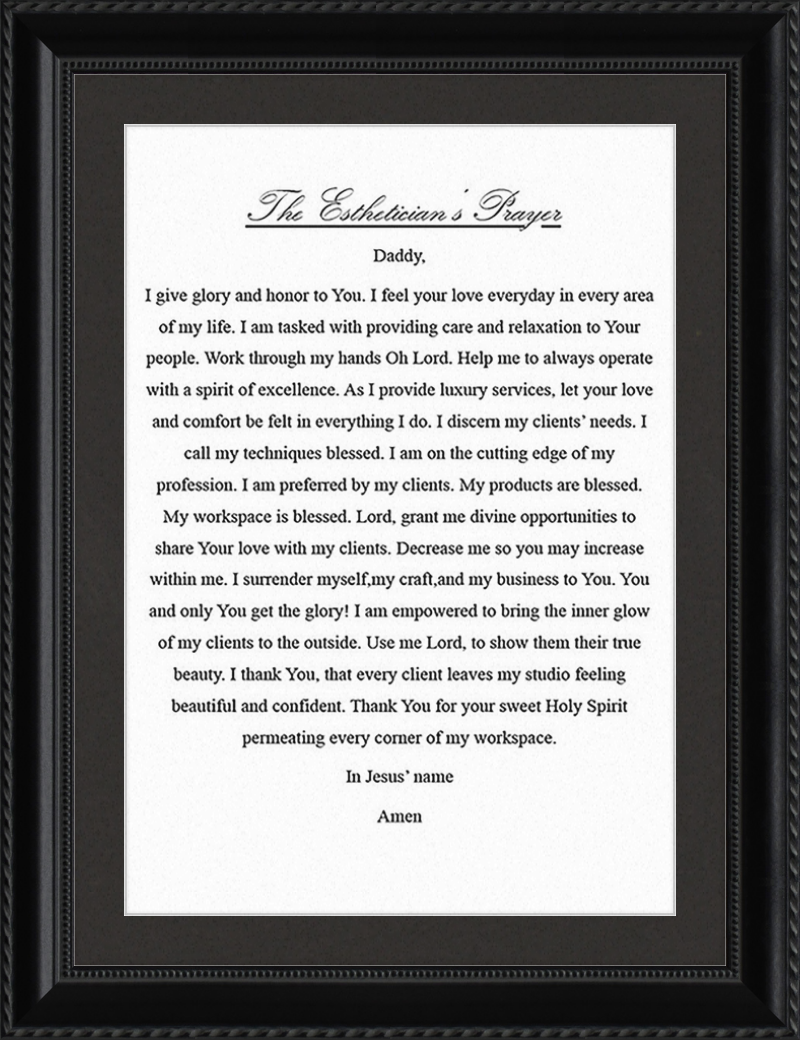 Estheticians Prayer