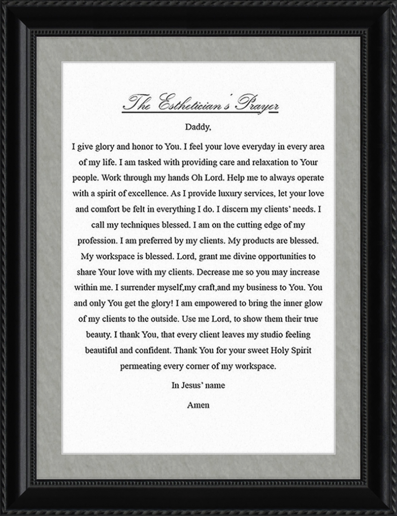 Estheticians Prayer