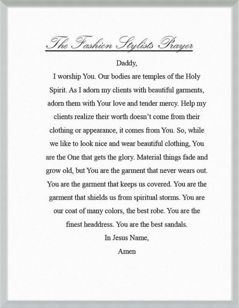 Fashion Stylist's Prayer