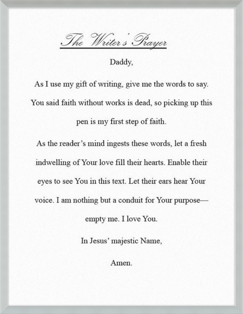 Writer's Prayer