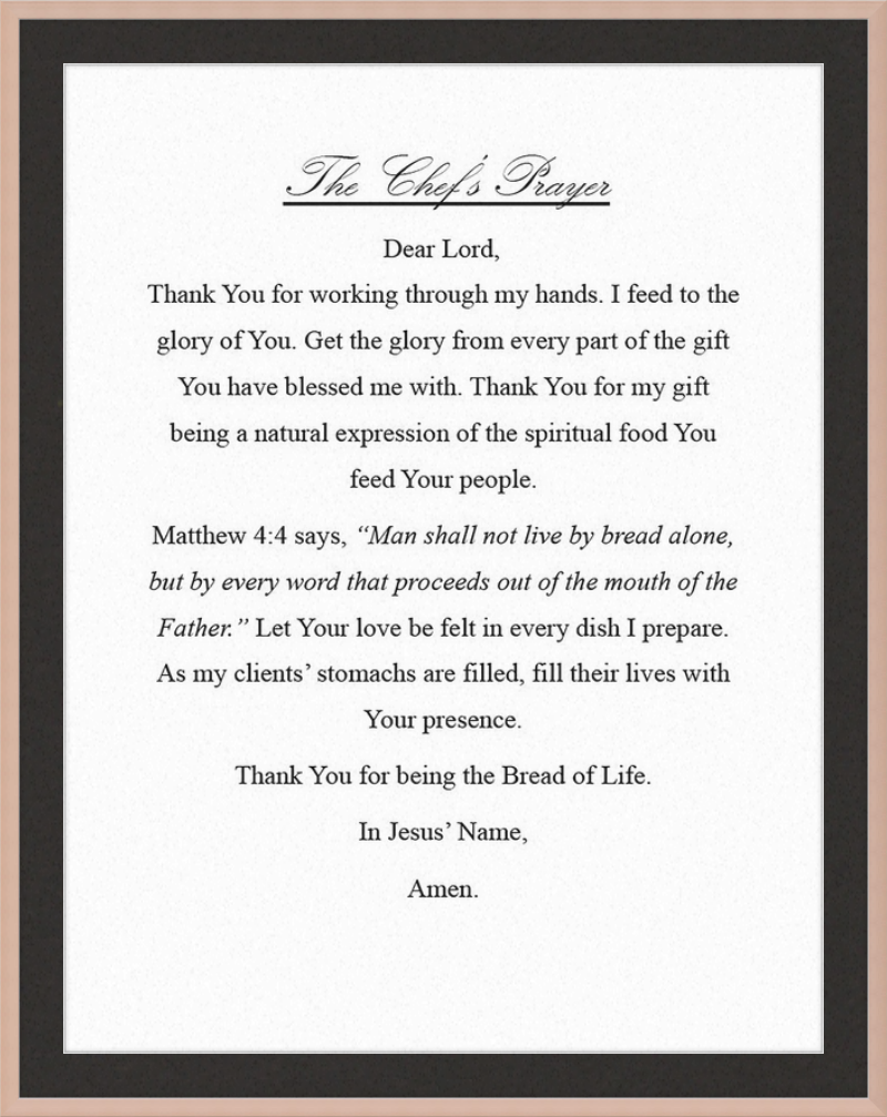 Chef's Prayer