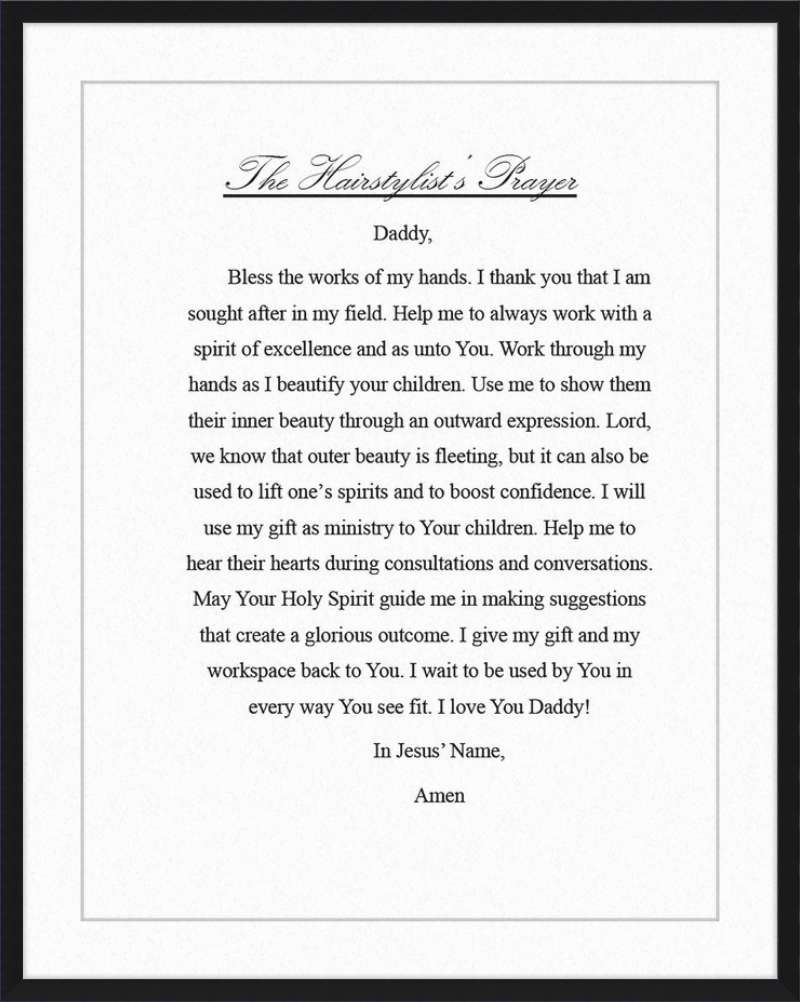 Hairstylist's Prayer