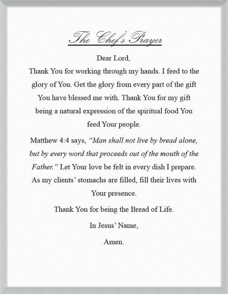 Chef's Prayer
