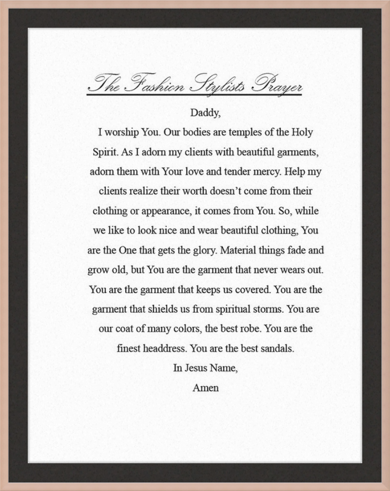 Fashion Stylist's Prayer