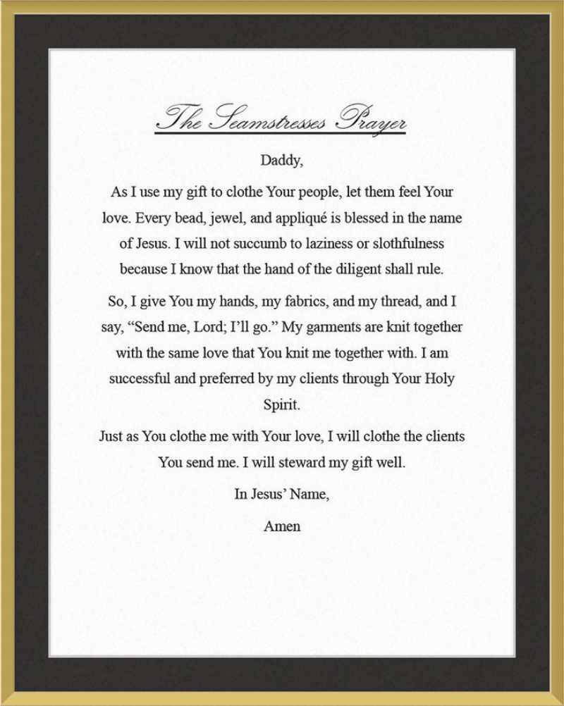 Seamstress' Prayer