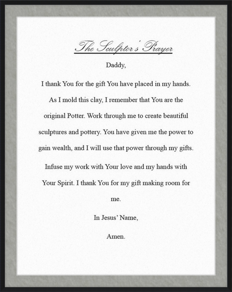 Sculptor's Prayer
