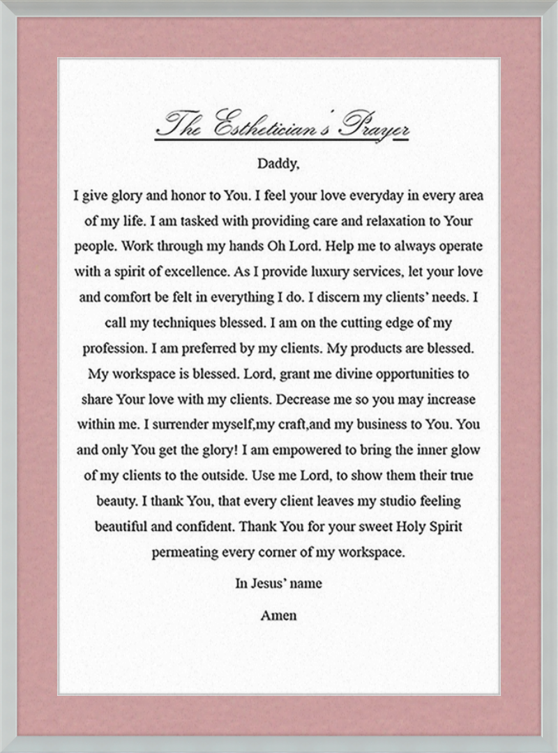 Estheticians Prayer