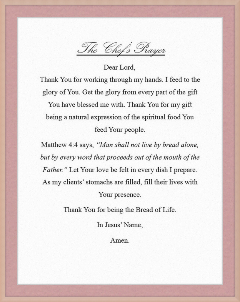 Chef's Prayer