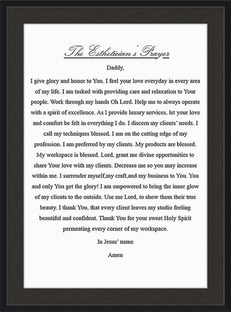 Estheticians Prayer
