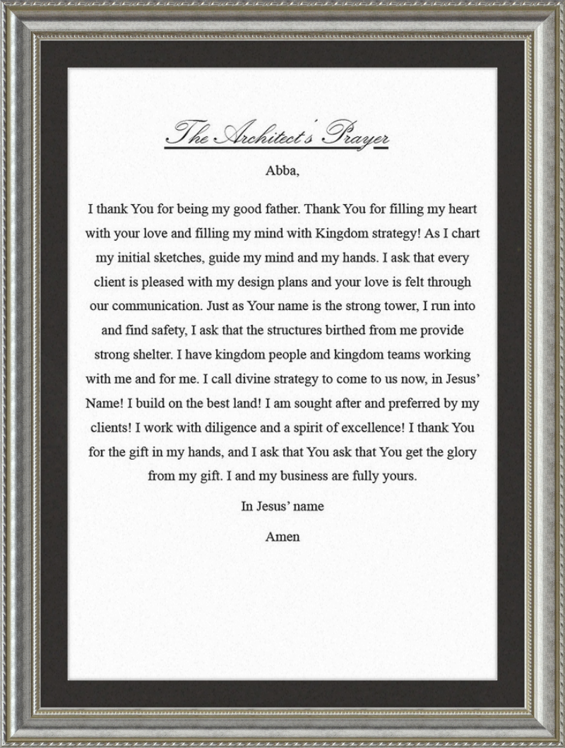 Architect's Prayer