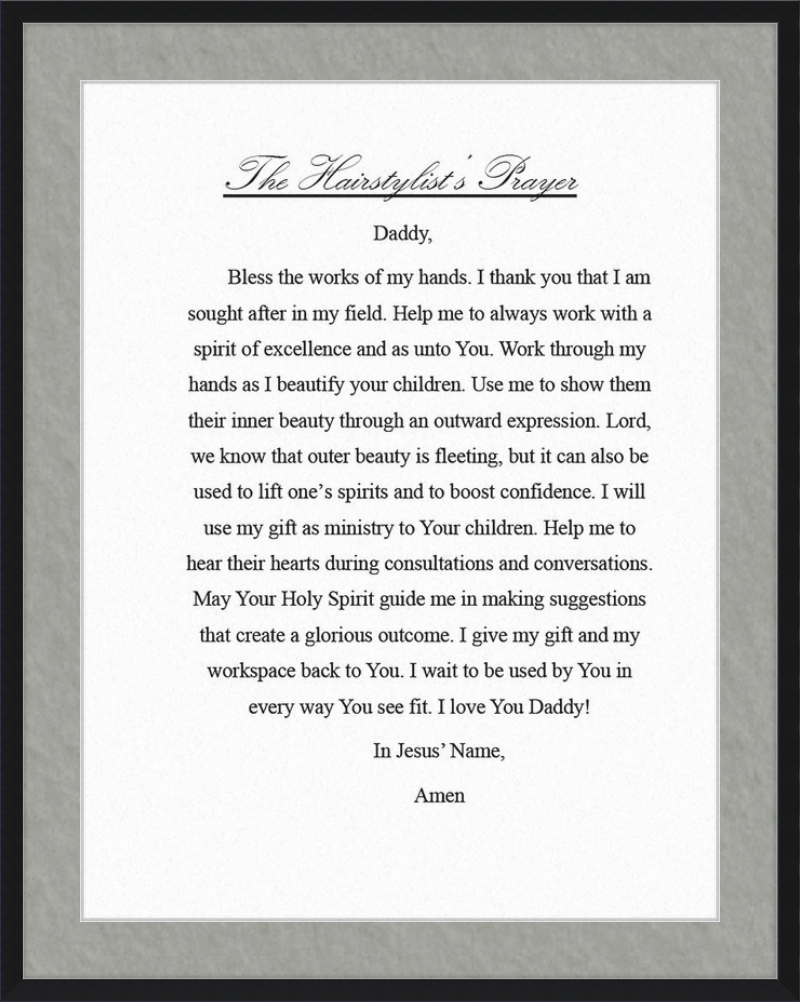 Hairstylist's Prayer